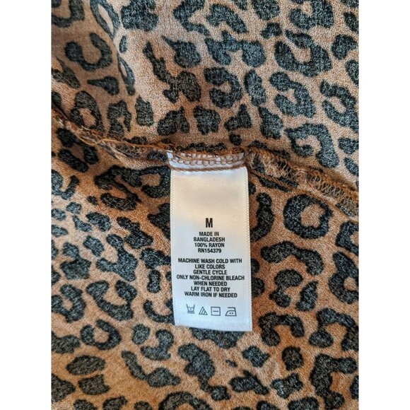 Aeropostale Wrap Skirt Womens Size Med Leopard Print Brown Black Mini - Picture 6 of 9